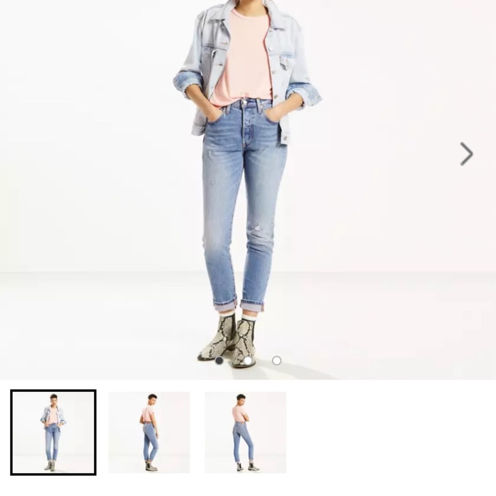 Levi’s 501 Stretch Skinny Jeans in Post Modern Blues
